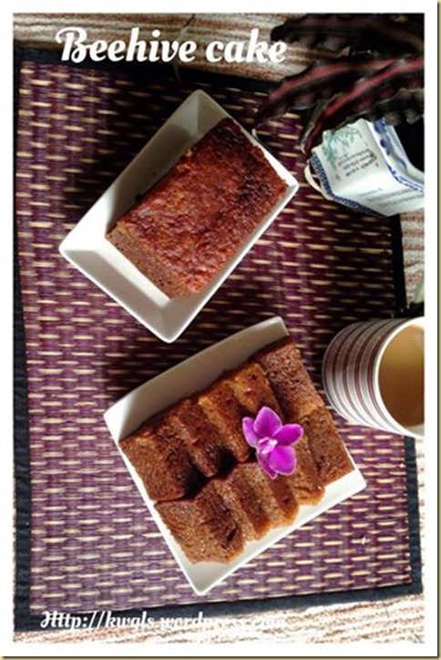 Kek Sarang Semut (2) –Malaysian Beehive Cake or Honeycomb Cake （蜂窝蛋糕）