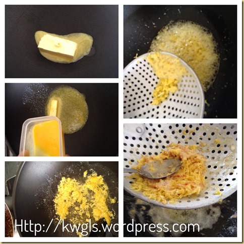 Butter Prawns With Egg Floss (蛋丝牛油虾）