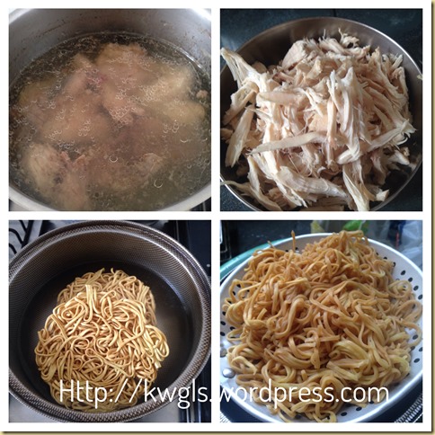 Shredded Chicken Braised E-Fu Noodles (鸡丝韭黄伊府面）