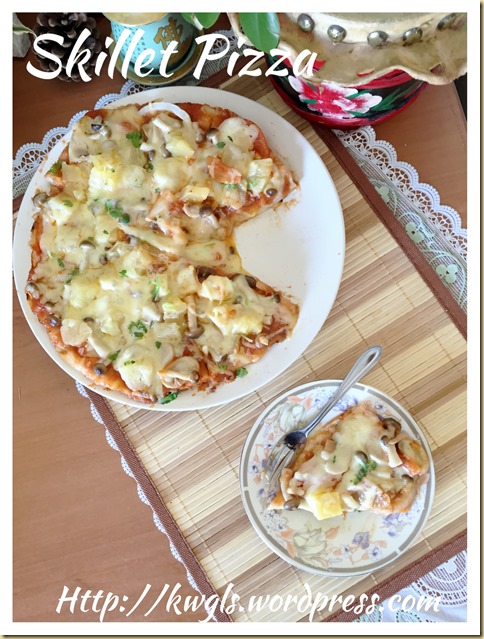 Stove Top Pizza or Skillet Pizza (煎锅比萨饼)