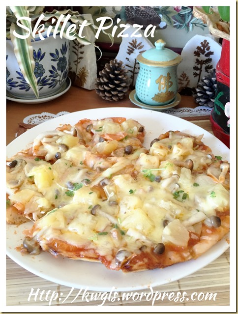 Stove Top Pizza or Skillet Pizza (煎锅比萨饼)