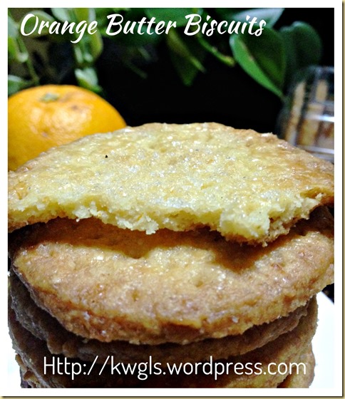 Orange Butter Cookies (香橙牛油饼干）